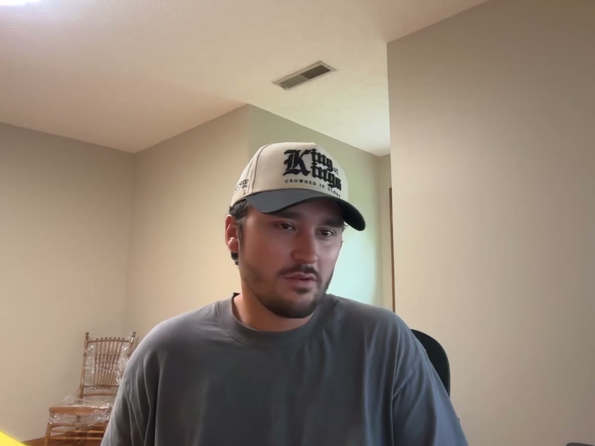 Matthew Anderson on a webcam before his studio build