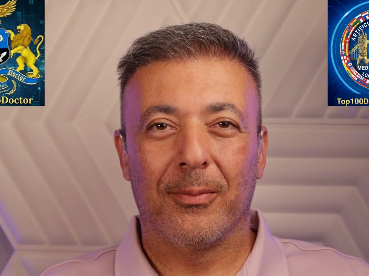 Dr. Kianor Shah on camera in his finished studio